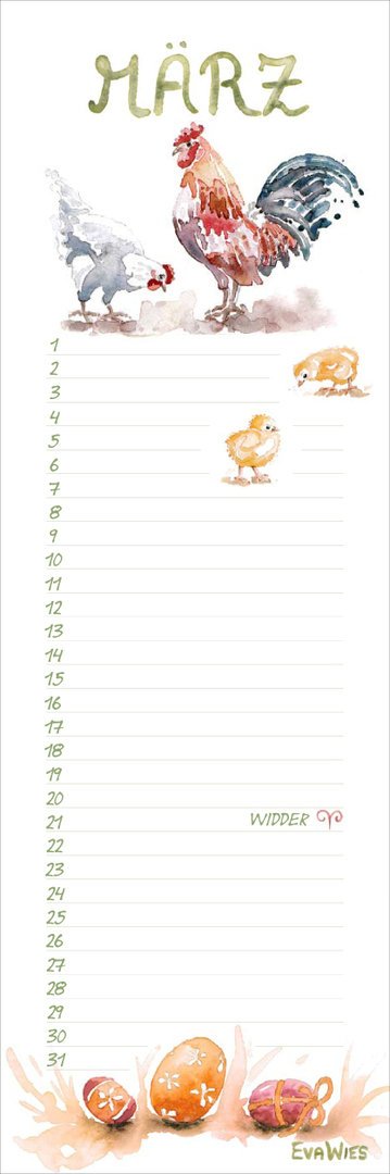 Kalender für jedes Jahr/Geburtstagskalender